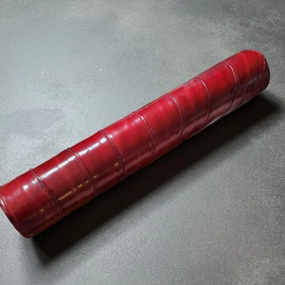 Vintage Eel Skin Victory PK 3940 Burgundy Crossbody Clutch Purse - Picture 9 of 11